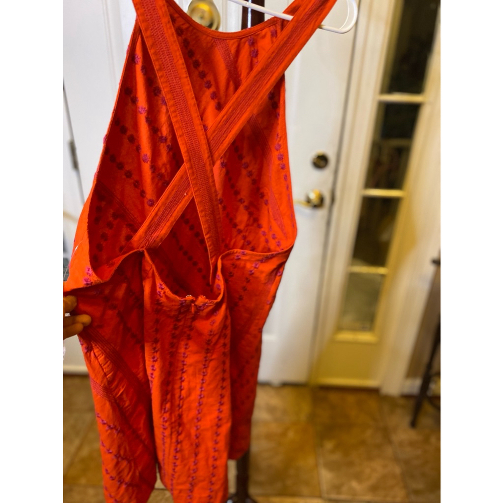 Free People red dress with Criss cross back size Xl - Picture 5 of 7